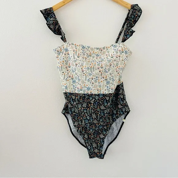 Summersalt Floral One Piece Swimsuit - White and Blue - Picture 4 of 6